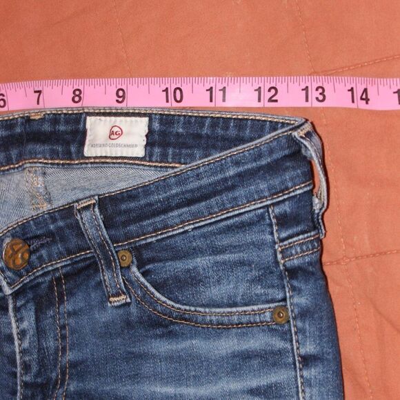 Ag Adriano Goldschmied Cigarette Roll-Up Low Rise Skinny Jeans Women's Size 25 - Picture 13 of 15